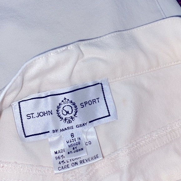 St John Sport ivory color jean pants size 8 - Picture 5 of 11